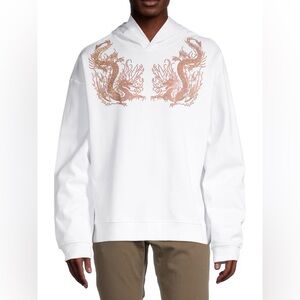 HEADS OR TAILS White Gold
Rhinestone Dragon Hoodie medium NWT